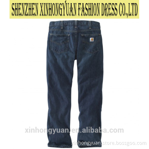 RELAXED FIT MEN'S JEANS WITH MULTI-POCKETS, DURABLE WORK TROUSERS